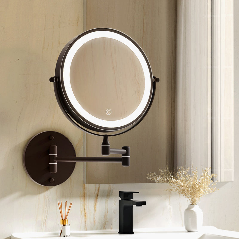 Embellir 10X Magnifying Extendable Makeup Mirror Double-Sided Brown