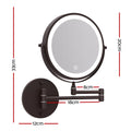 Embellir 10X Magnifying Extendable Makeup Mirror Double-Sided Brown