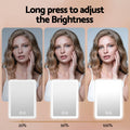 Embellir Portable Makeup Mirror 10x Magnification LED Lights Rechargeable White