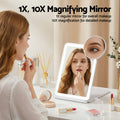 Embellir Portable Makeup Mirror 10x Magnification LED Lights Rechargeable White