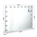 Embellir 90x60cm Makeup Mirror Large Hollywood Vanity Mirror with 18 Dimmable LED Bulbs