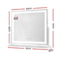 Embellir Hollywood Makeup Mirror 80x65cm LED Light White Frame Vanity