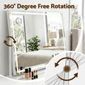 Embellir 100x70cm Makeup Mirror 360 degree Rotatable Vanity Mirror 10x magnifing