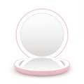 Embellir LED Compact Mirror 1x 10x Magnification Round Pink Travel
