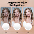 Embellir LED Compact Mirror 1x 10x Magnification Round Pink Travel
