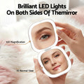 Embellir LED Compact Mirror 10x Magnification Travel Makeup White