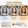 Embellir 50cm Hollywood Makeup Mirror with Lights and 10X Magnifier Round Gold