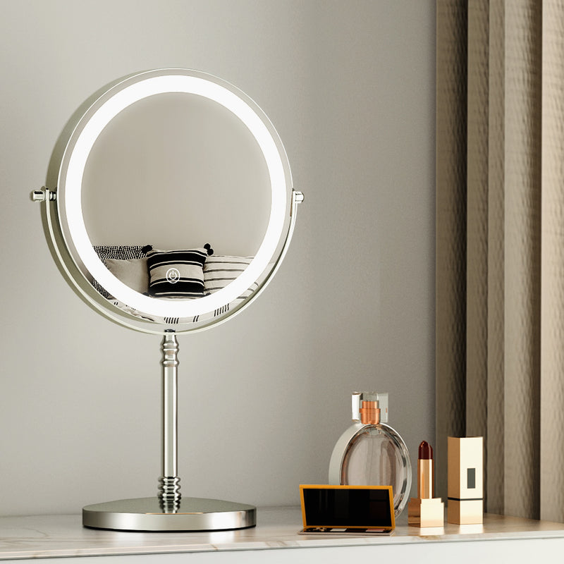 Embellir Makeup Mirror 20x20cm 10X Magnification LED Light Tabletop