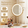 Embellir 10X Magnifying Lighted Makeup Mirror Gold Tabletop