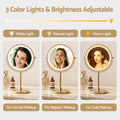 Embellir 10X Magnifying Lighted Makeup Mirror Gold Tabletop