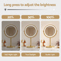 Embellir 10X Magnifying Lighted Makeup Mirror Gold Tabletop