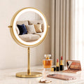 Embellir 10X Magnifying Lighted Makeup Mirror Gold Tabletop