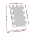 Embellir Hollywood Makeup Mirror 30x40cm LED Light White Bluetooth