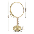Embellir Makeup Mirror 20x20cm 1X 5X Magnifying Rotation Tabletop Gold