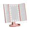 Embellir Makeup Mirror LED 1X 2X 3X Magnifying Tri-Fold Pink