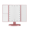 Embellir Makeup Mirror LED 1X 2X 3X Magnifying Tri-Fold Pink