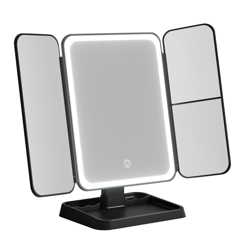 Embellir LED Makeup Mirror Tri-fold 1X 2X 3X Magnification Lighted