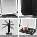 Embellir LED Makeup Mirror Tri-fold 1X 2X 3X Magnification Lighted