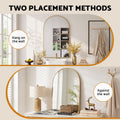 Embellir Arch Wall Mirror, Decorative Gold Frame Mirrors, 61x41cm Bathroom Vanity Mirror, Slim Frame for Living Room Entryway Bedroom Decor