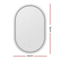 Embellir LED Mirror 50x75cm Oval Bathroom Vanity Wall Light