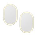 Embellir 2 LED Wall Mirror 50x75cm Oval Bathroom Vanity Light