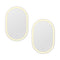 Embellir 2 LED Wall Mirror 50x75cm Oval Bathroom Vanity Light