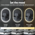 Embellir 2 LED Wall Mirror 50x75cm Oval Bathroom Vanity Light