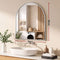 Embellir Arch Wall Mirror, Decorative Silver Frame Mirrors, 86x81cm Bathroom Vanity Mirror, Slim Frame for Living Room Entryway Bedroom Decor