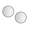 Embellir 50cm Round Black Wall Mirror Makeup Bathroom Frame