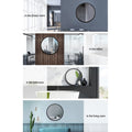 Embellir 50cm Round Black Wall Mirror Makeup Bathroom Frame