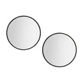 Embellir 60cm Round Black Wall Mirror Makeup Bathroom Frame