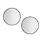Embellir 60cm Round Black Wall Mirror Makeup Bathroom Frame