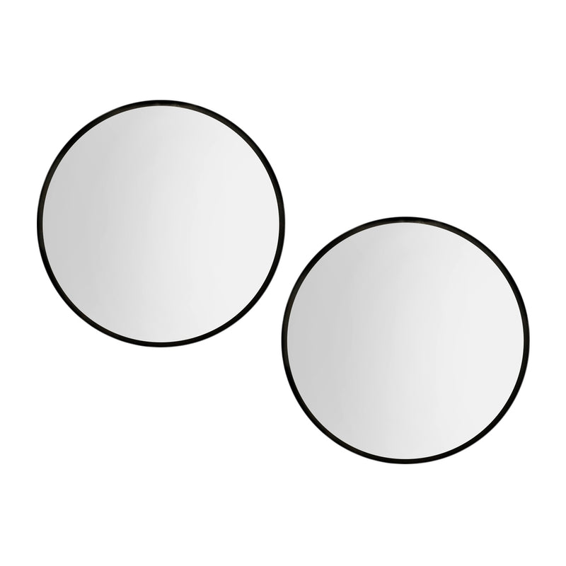 Embellir 70cm Round Black Wall Mirror Makeup Bathroom Home Decor
