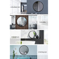 Embellir 70cm Round Black Wall Mirror Makeup Bathroom Home Decor