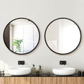 Embellir 70cm Round Black Wall Mirror Makeup Bathroom Home Decor