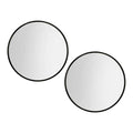 Embellir 80cm Round Black Wall Mirror Makeup Bathroom