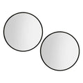Embellir 90cm Round Black Wall Mirror Makeup Bathroom