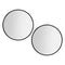 Embellir 90cm Round Black Wall Mirror Makeup Bathroom