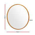 Embellir Wall Mirror Wooden 80cm Makeup Round