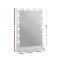 Embellir Hollywood Makeup Mirror 43x61cm LED Vanity Tabletop White