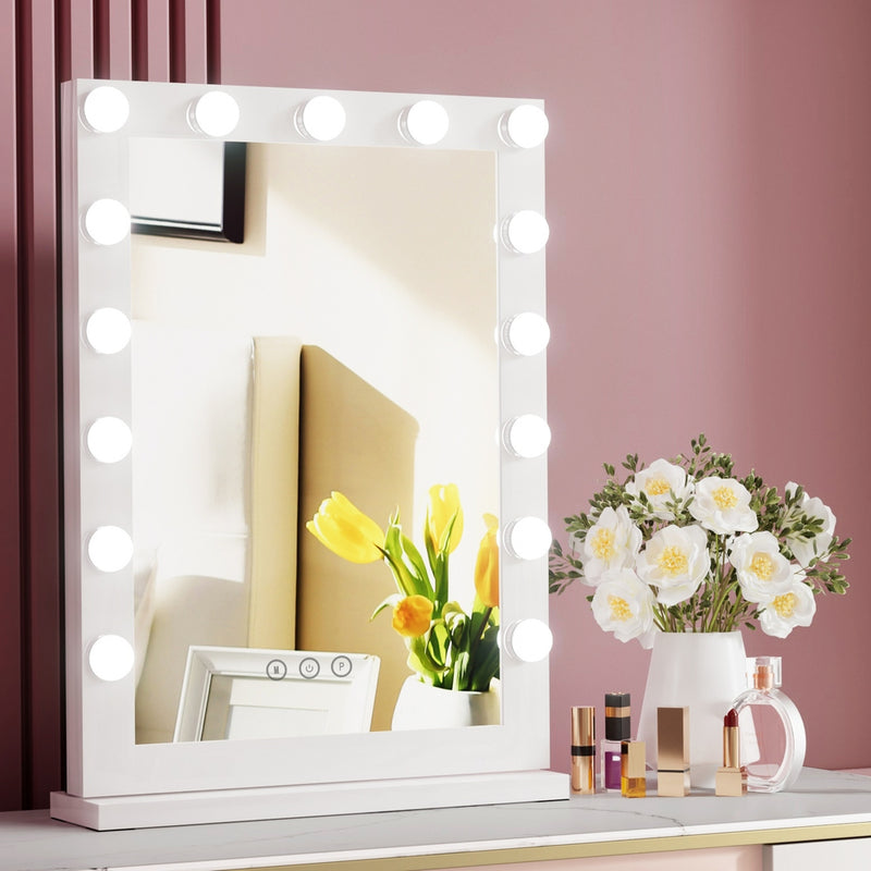 Embellir Hollywood Makeup Mirror 43x61cm LED Vanity Tabletop White