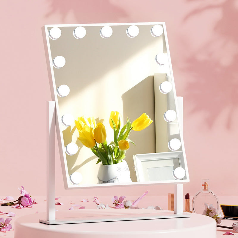 Embellir Hollywood Makeup Mirror 40x50cm LED Light Tabletop Rotation