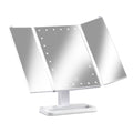 Embellir Makeup Mirror 24 LED Tri-fold Dimmable Tabletop Storage