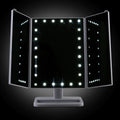 Embellir Makeup Mirror 24 LED Tri-fold Dimmable Tabletop Storage