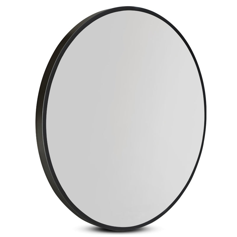 Embellir 70cm Round Black Framed Wall Mirror Bathroom Makeup