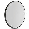 Embellir 80cm Round Black Wall Mirror Makeup Bathroom Frame