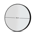 Embellir 80cm Round Black Wall Mirror Makeup Bathroom Frame