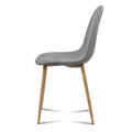 Artiss Dining Chairs Set of 4 Grey Linen Curved