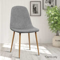 Artiss Dining Chairs Set of 4 Grey Linen Curved