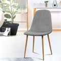 Artiss Dining Chairs Set of 4 Grey Linen Curved